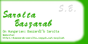 sarolta baszarab business card